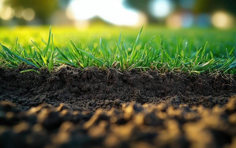 Close-up of grass and soil